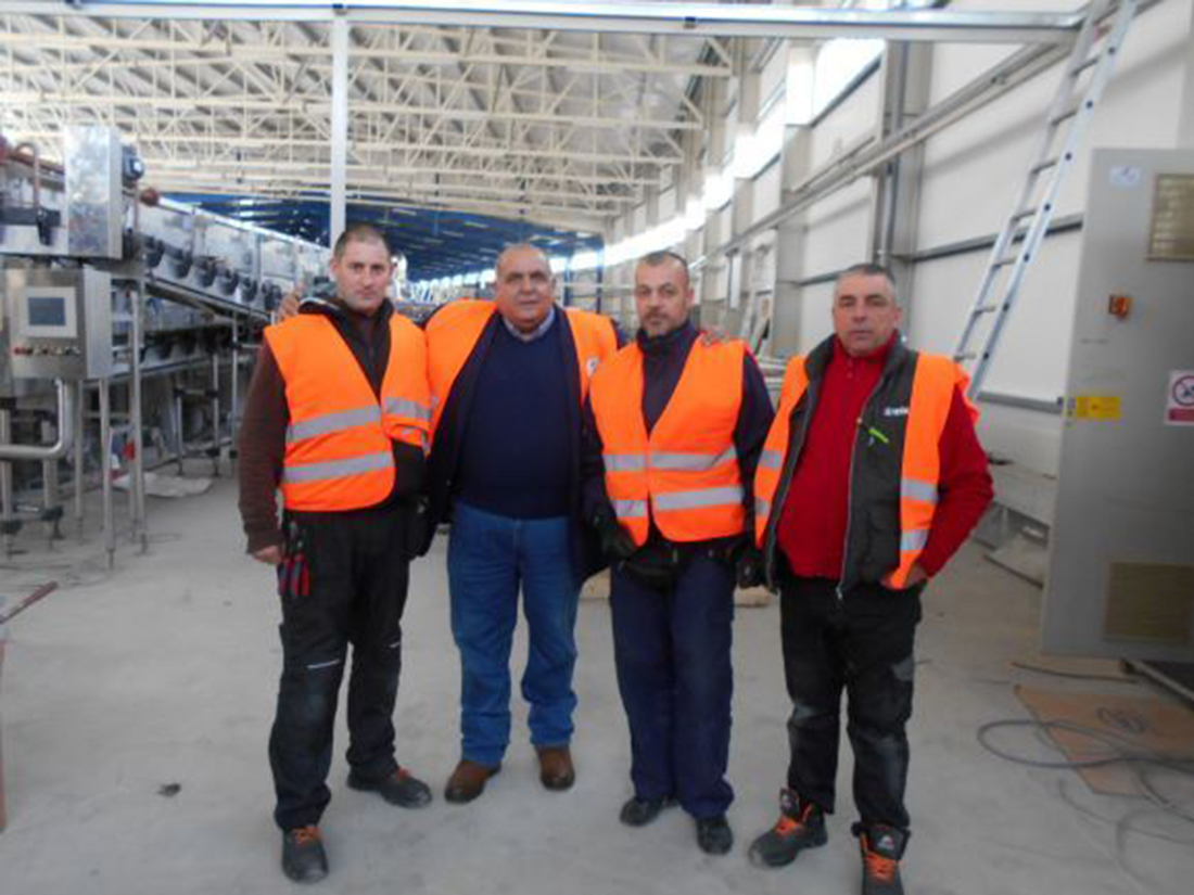 EEEC Electrical Team during installation of used SIG Simonazzi Canning Line in Heineken - Albania - Feb 2020